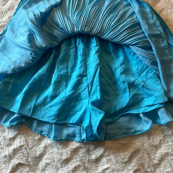 fab'rik Chay Pleated Aqua Teal Blue A-Line Skirt Size Medium - Picture 6 of 14